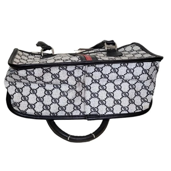 Vintage JCPenney Vinyl Monogram Mini Tote - Picture 2 of 9